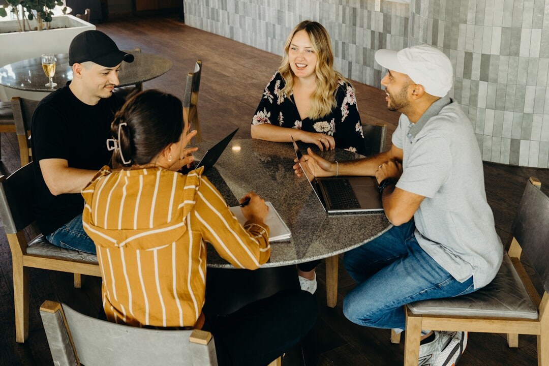 group of influencers chatting
