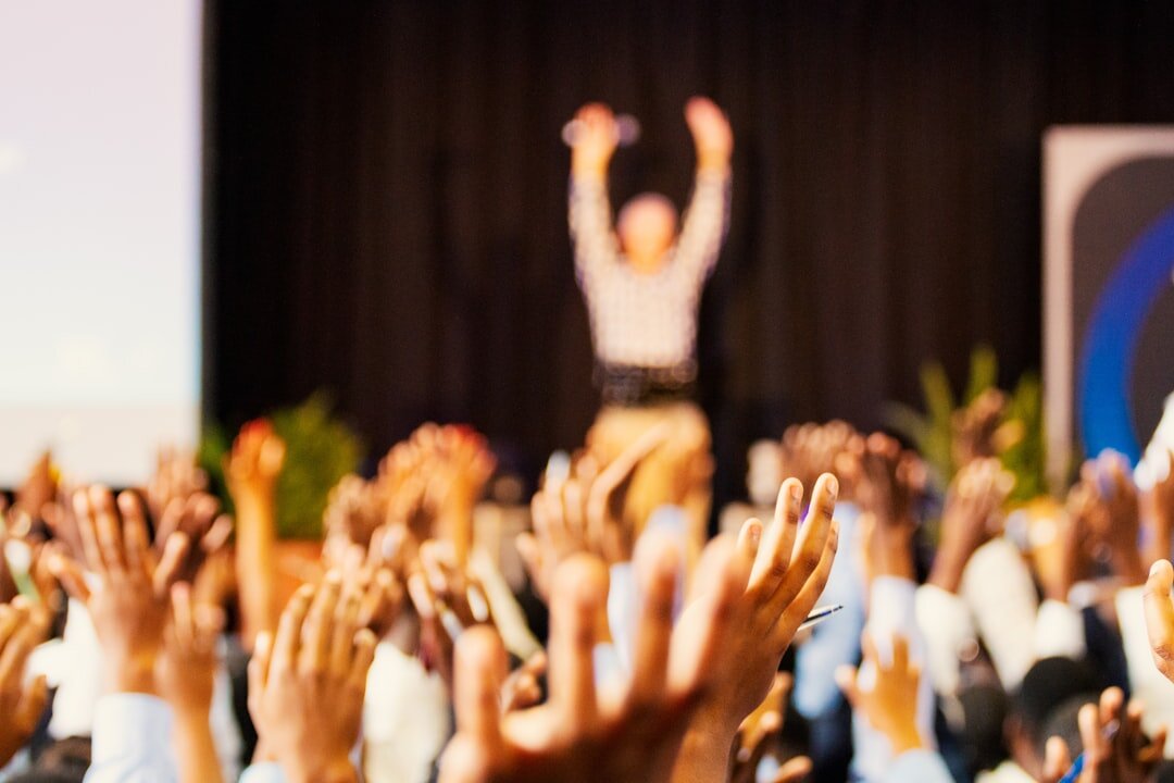 public speaker on stage